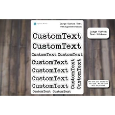 Large Custom Text Sticker Sheet for Planners, Journals, and Notebooks