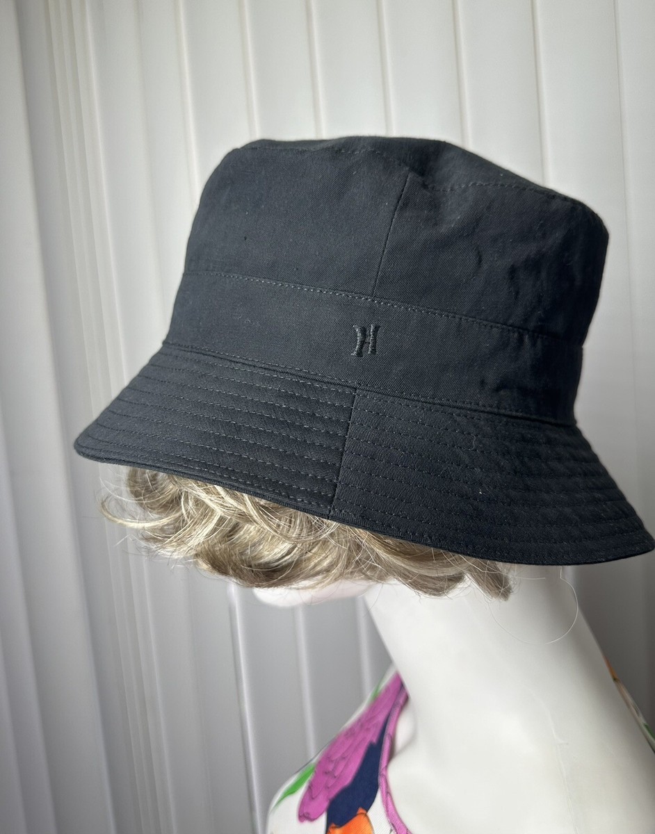 HERMES Basket Hat Hermes Black Hat Size 56 New. | eBay