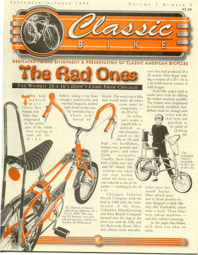 CLASSIC BIKE NEWS Muscle Bikes antique bicycle newsletter Volume 2 Number 5 - Afbeelding 1 van 1