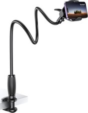 Lamicall Gooseneck Phone Holder for Bed - Upgraded Stable Clip for Desk, Headb