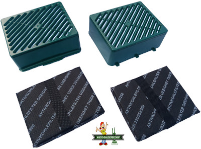 2 Hepafilter + 2 Aktivkohlefilter geeignet Vorwerk Tiger VT 251 Filter