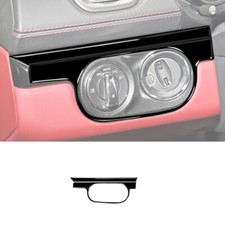 Glossy Piano Black Headlight Control Cover Trim For Porsche 718 Boxster Cayman
