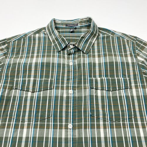 Camisa para hombre Toad & Co de manga corta a cuadros con botones talla grande - Imagen 2 de 5