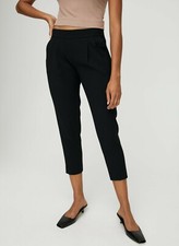 Babaton Women's Black Cohen Pant Cropped Pleated Dress Pant Sz 8 148