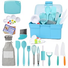 Kids Cooking and Baking Set with Storage Case Real Cooking Supplies with Cook...