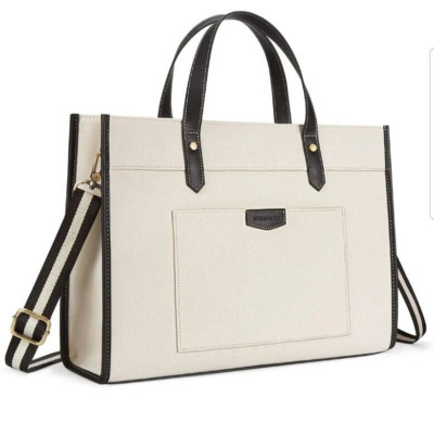 Missnine Tote Bag Canvas Laptop Bag 15.6 inch