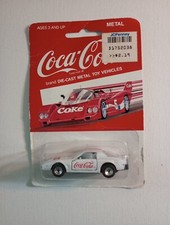 1997 Vintage NOS Hartoy Coca Cola White Sportscar Turbo #2 Die-cast Metal Toy 
