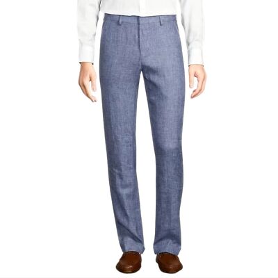 Murano Baird McNutt Linen Alex Slim Fit Flat Front Dress Pants Mens 46" x 30" | eBay Murano Baird McNutt Linen Alex Slim Fit Flat Front Dress Pants Mens 46" x 30" | eBay