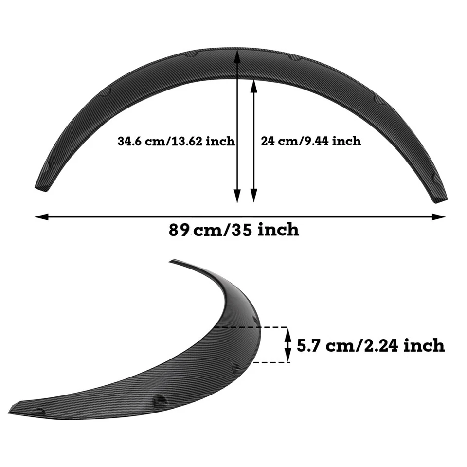 Fit Dodge Challenger Charger 4.5" Fender Flares Extra Wide Body Kit Wheel Arches Foto 4 de 4