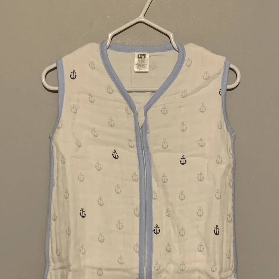 Hudson Baby носимый безопасный спальный мешок одеяло якорь дизайн размер 0-6 месяцев новый - Изображение 2 из 4