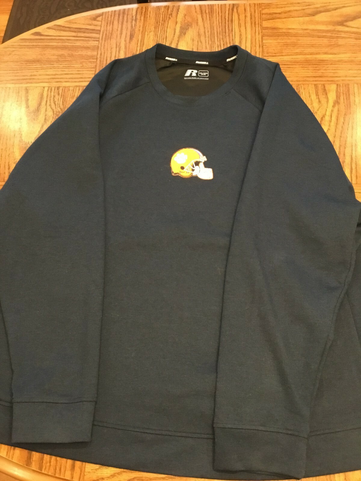 New Russell Fusion Knit Sweatshirt, Clemson Tigers Football, Navy Blue