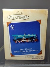 HALLMARK KEEPSAKE 2002 BLUE COMET 400E STEAM LOCOMOTIVE LIONEL TRAIN ORNAMENT