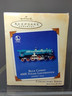 HALLMARK KEEPSAKE 2002 BLUE COMET 400E STEAM LOCOMOTIVE LIONEL TRAIN ORNAMENT