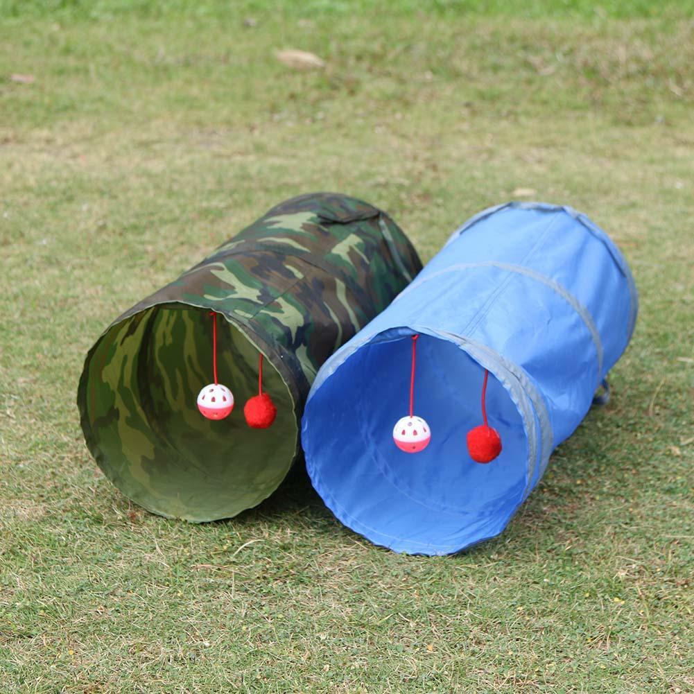 Pet Cat Tunnel Funny Cat Kitten Play Toy Collapsible Play Toy With Two