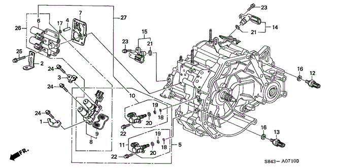 Genuine Honda Shift Solenoid Assembly (A) (Keihin) 28400-P6H-013