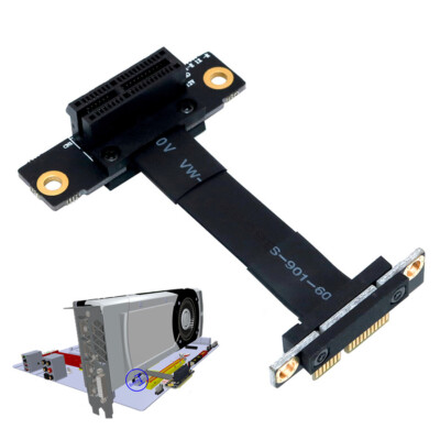 PCIE 1X Riser Card Cable Dual 90° PCI-e 3.0 1X to 1X Extension 8Gbps PCI Express