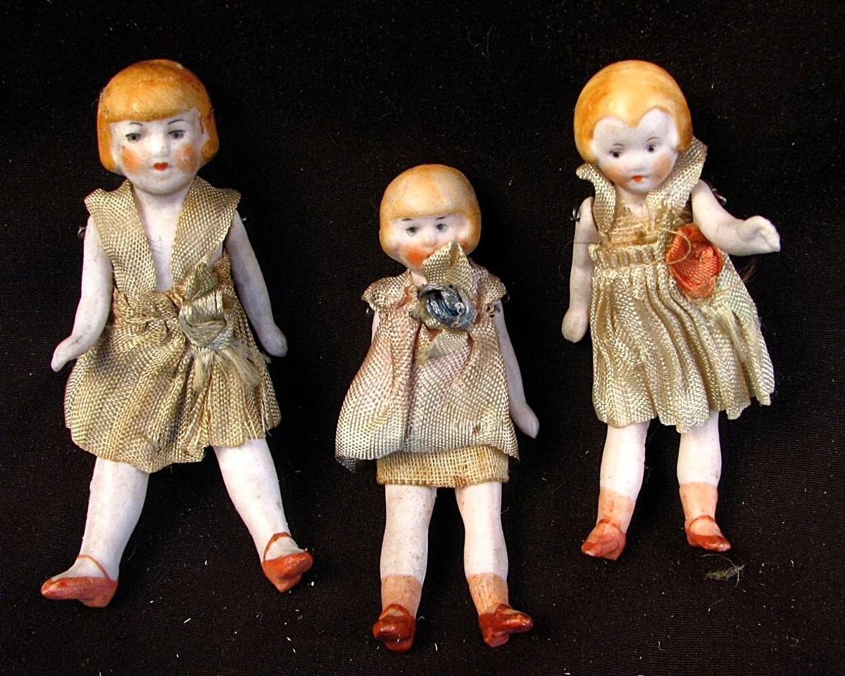 3 GERMAN FLAPPER DOLLS BISQUE ORIGINAL CLOTHES c.1920 eBay