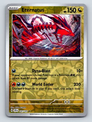 ポケモンバトル HP150 Basic Eternatus HP 150 Dyna Blast World Ender Rarity Gold Colorful