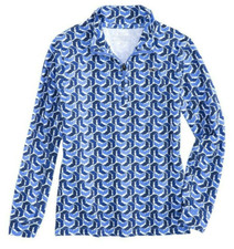 75 NWT VINEYARD VINES SzM 10-12 GIRL'S GEOMETRIC WHALE TAIL LONG SLEEVE TOP