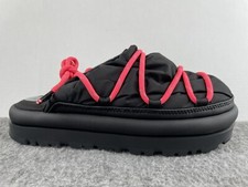 NWOB 120 UGG Spaceslider Tech Slide Slippers Size 7 Black 1143951 Puffy Furry