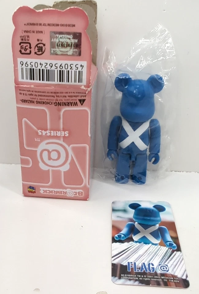 Medicom Bearbrick 100% Serie 45 Bandera Escocia Sellada con Caja y Tarjeta Foto 3 de 4