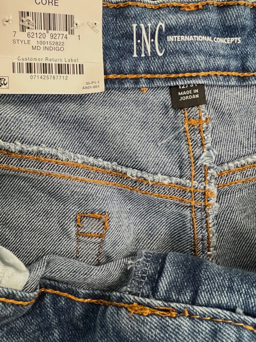 $70 Inc International Concepts Women's Blue High Rise Mom Jeans