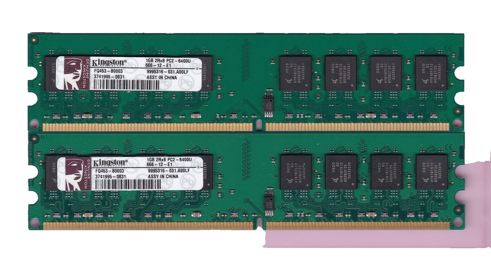 Ordenador Kingston DDR2 SDRAM de 1 GB de capacidad por módulo de memoria (RAM)