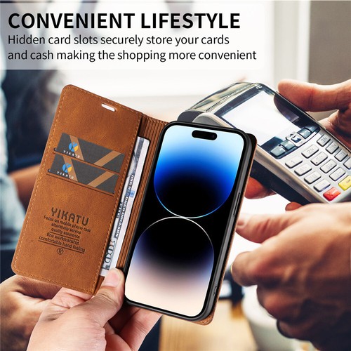 For iPhone 16 16e 15 14 13 12 11 Pro Max XS 8 Magnetic Leather Case Wallet Cover - Picture 89 of 109