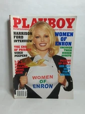 Playboy Magazine August 2002 Women of Enron, Harrison Ford Interview