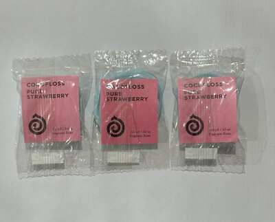 Set of 3 New 33yd Strawberry REFILLS Cocofloss Dental Floss