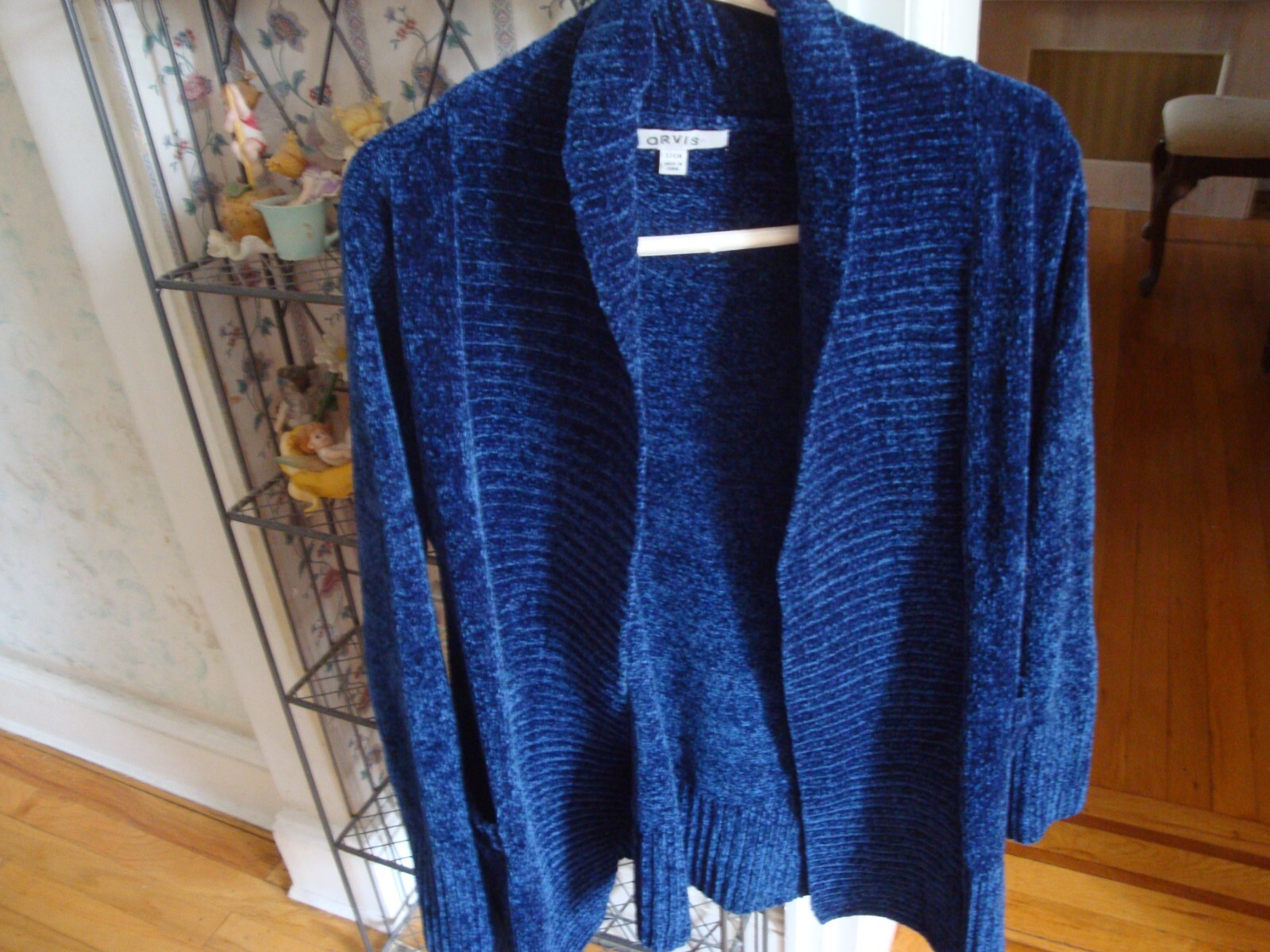 LOVELY ORVIS 100% POLYESTER SOFT SOLID BLUE CHENI… - image 4