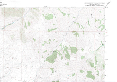 Black Butte NE, Nevada 1967 Vintage USGS Topo Map 7.5 Quadrangle Topographic