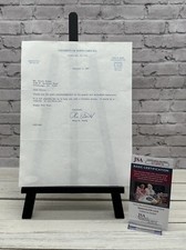 Dean Smith SIGNED North Carolina Tar Heels Official Letterhead Note JSA Cert