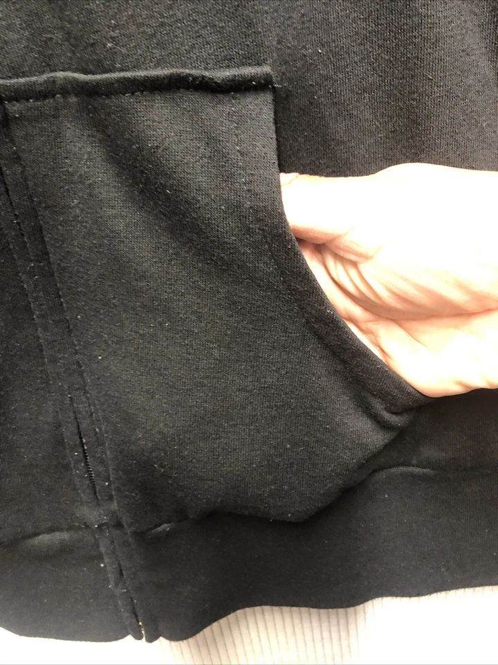 Sudadera Dereon Mujer Cremallera Completa Talla 3X Negra Lentejuelas Filigrana Foto 3 de 4