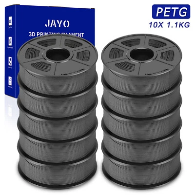 JAYO 10KG PETG Gris 1,75mm Filament d'imprimante 3D Haute résistance 1,1kg DE