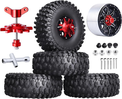 2.2 Beadlock Wheels and Tires Height 5.67Inch/144Mm with Foam Inserts for 1/10 R