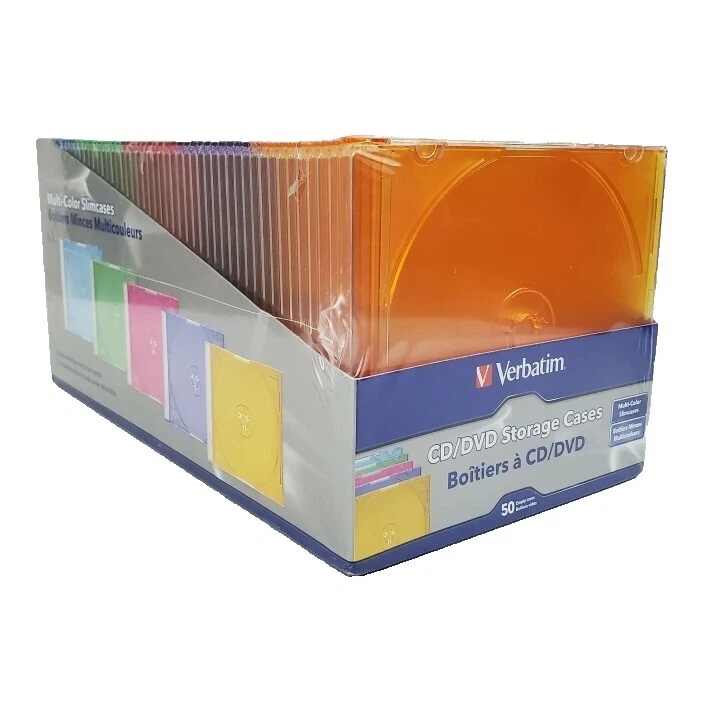 Los casos de medios en Blanco Verbatim plástico rígido, mangas y Billeteras