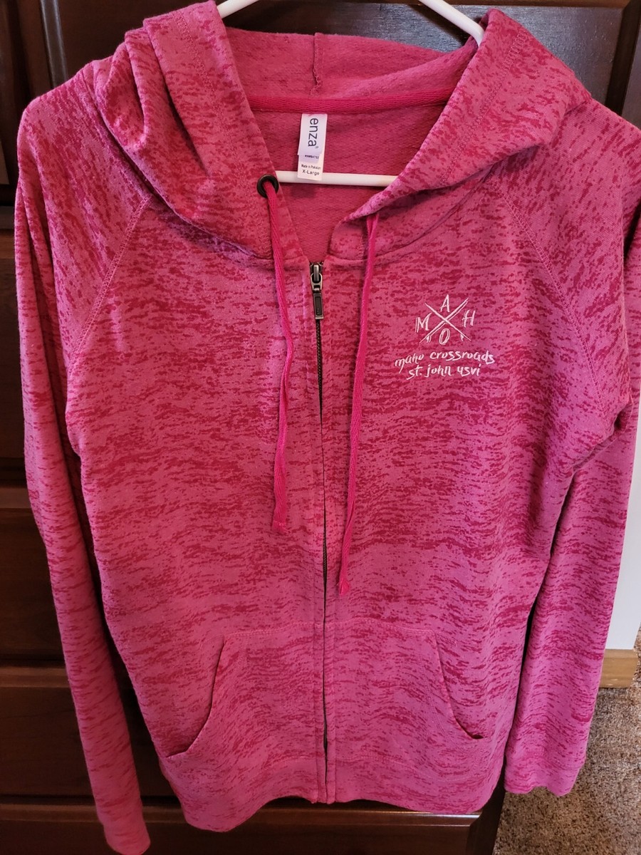 Womens St John Maho Crossroads St John USVA Full Zip Hoodie NWOT XL Magenta  Pink