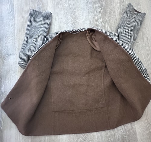 Vintage emmebi gianluigi bassi Italian Blazer|Brown Houndstooth|Alpaca/Lana Wool - Picture 6 of 9