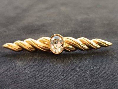 Swarovski Brosche goldfarben mit Kristall, elegant, Vintage