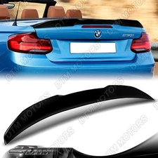 For 15-21 BMW 2-Series F23 Convertible Pearl Black Trunk Spoiler Wing W-Power
