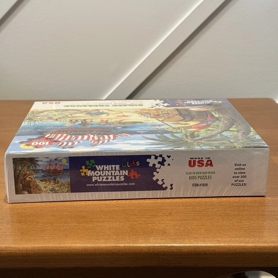New White Mountain Jigsaw Puzzle Pirate Treasure 100-piece For Ages 6+ Sealed - Image 3 of 4