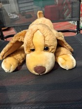 Vintage 2000 Toys R Us Animal Alley Laying Brown Darby Puppy Dog Large Plush 16  