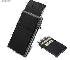 Credit Card Holder Men Thin Slim Mini Minimalist Wallets Luxury Metal Bank