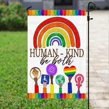Human - Kind Be Both - LGBT Pride Flag Graden Flag