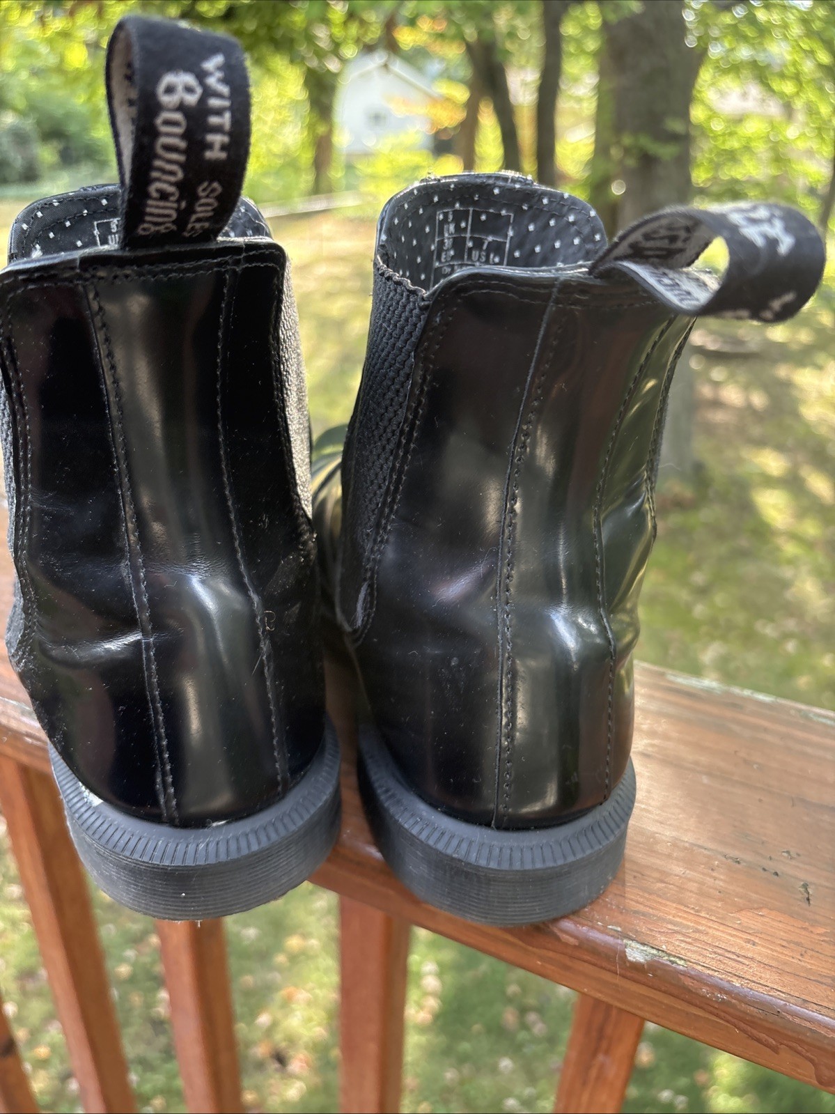 Doc Martens Womens Flora Smooth Black Leather Slip on Boots Size 7 thumbnail 7