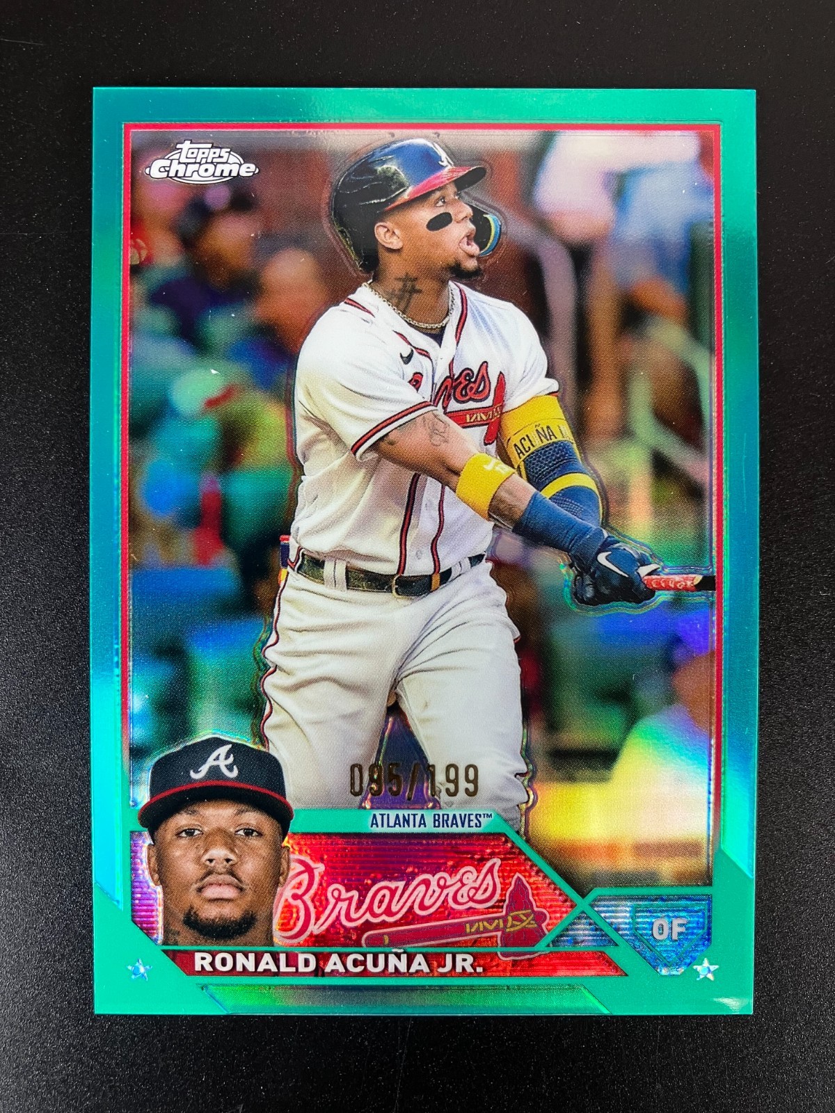 2023 Topps Chrome Aqua Refractor /199 Ronald Acuna Jr Ronald Acuña Jr #39