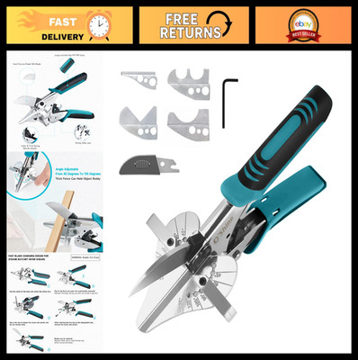 Multi-Angle Ratchet Miter Shears for Wood & PVC Trim Cutting Tool, 45-135°