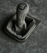 FÜR VW GOLF 5 6 EOS SCIROCCO JETTA 3 SACK SCHALTKNAUF ALCANTARA © GRAU 6 GANG