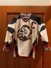 CCM Buffalo Sabres PECA #27 NHL Hockey Jersey Kids Large? White Canada Sewn